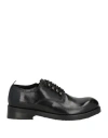 Jp/david Woman Lace-up Shoes Black Size 8 Leather In Black