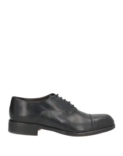 Jp/david Woman Lace-up Shoes Black Size 9 Calfskin