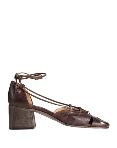 Jp/david Woman Pumps Chocolate Brown Size 8 Leather