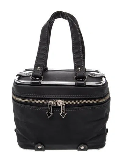 Pre-owned Jpg Jeans Leather Top Handle Bag In Black