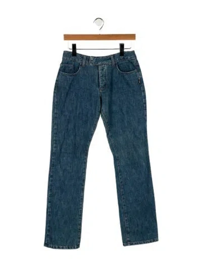 Pre-owned Jpg Jeans Mid-rise Straight Leg Jeans In Blue