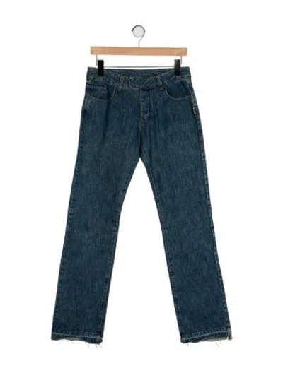 Pre-owned Jpg Jeans Mid-rise Straight Leg Jeans In Blue