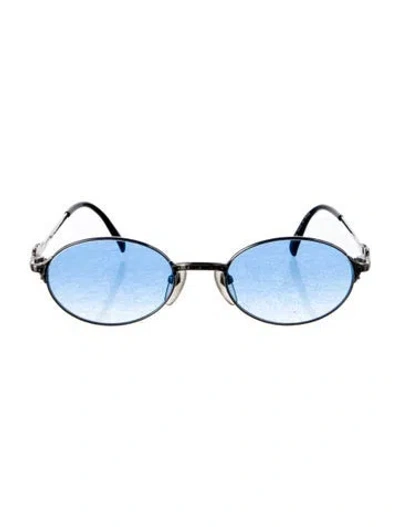 Pre-owned Jpg Jeans Round Gradient Sunglasses In Silver