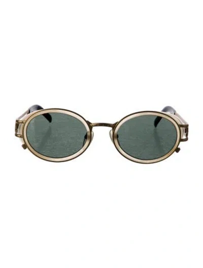 Pre-owned Jpg Jeans Round Tinted Sunglasses In Gold