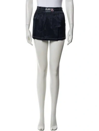 Pre-owned Jpg Jeans Vintage Mini Skirt In Blue