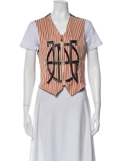 Pre-owned Jpg Jeans Vintage Striped Vest In Multi