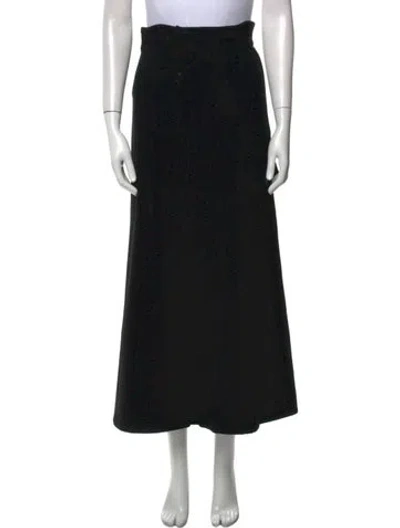 Pre-owned Jpg Jeans Wool Midi Length Skirt In Black