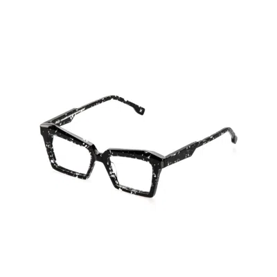 Jplus Inga Oversized Square Acetate Eyeglasses With White Speckled Pattern