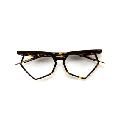 Jplus Rolya Geometric Tortoiseshell Pentagon-shaped Eyeglasses In White