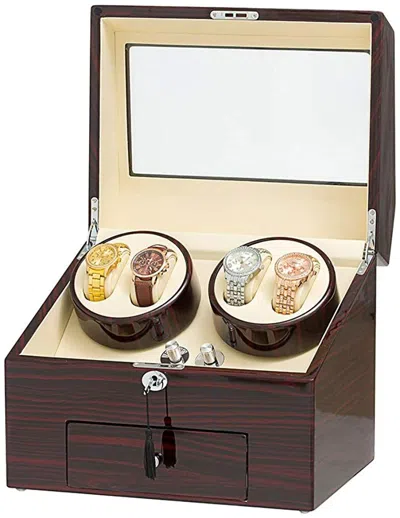 Pre-owned Jqueen Winding Machine 4pcs + 9pcs Watch Case Automatic Winder Mabuchi Motor