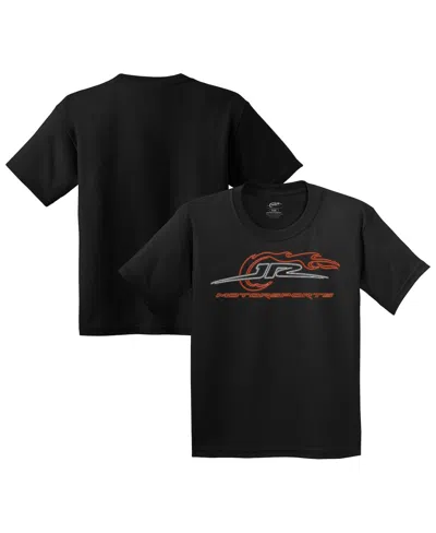 Jr Motorsports Official Team Apparel Kids' Big Boys And Girls Black Neon Logo T-shirt