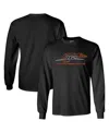 Jr Motorsports Official Team Apparel Men's Black Neon Logo Long Sleeve T-shirt In Black
