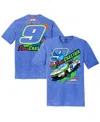 Jr Motorsports Official Team Apparel Men's Heather Royal Ross Chastain Acceptance Insurance Car T-shirt In Blue