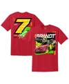 Jr Motorsports Official Team Apparel Men's Red Justin Allgaier Brandt Car T-shirt In Red