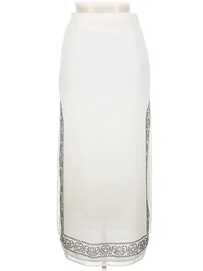 Pre-owned J.r. Nites By Caliendo Formal Skirt In White