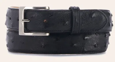 Jrc & Sons Men's Black Full Quill Ostrich Exotic Western Belt