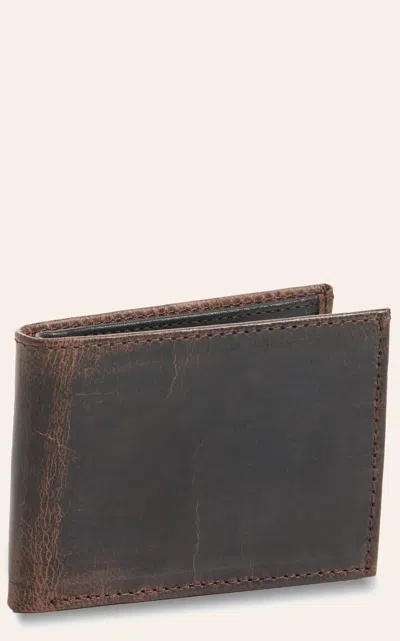 Jrc & Sons Men's Chocolate Brown Mad Dog Goat Leather Bifold Wallet