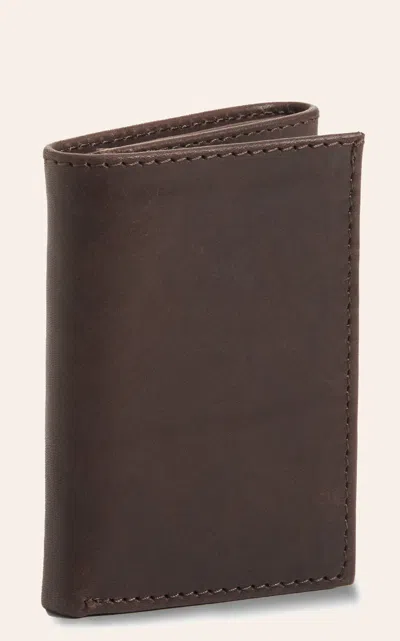 Jrc & Sons Men's Chocolate Brown Ranch Hand Leather Trifold Wallet