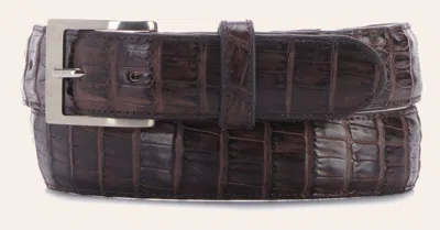 Jrc & Sons Men's Cigar Caiman Belly Exotic Western Belt In Brown