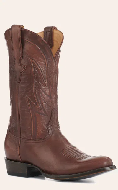 Jrc & Sons Men's Creed Brush Off Goat Round Toe Cowboy Boot In Tan In Brown