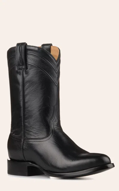 Jrc & Sons Men's Kingston Brush Off Goat Leather Round Toe Roper Boot In Black Cherry In Burgundy