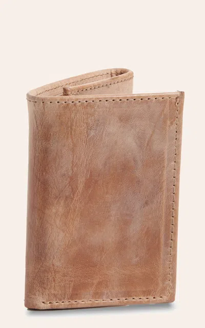 Jrc & Sons Men's Peanut Brittle Mad Dog Goat Leather Trifold Wallet