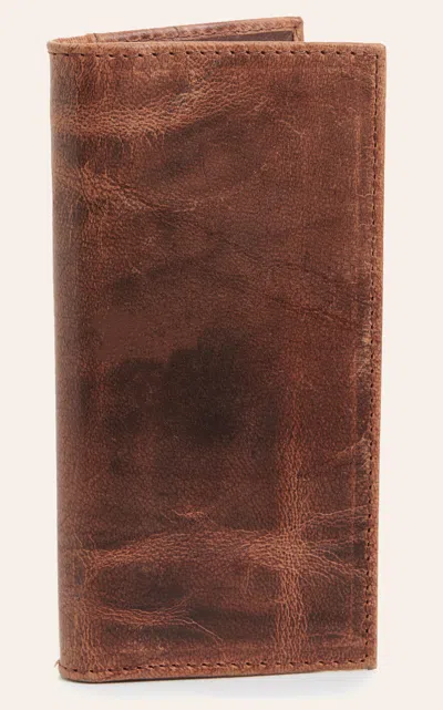 Jrc & Sons Men's Tan Mad Dog Goat Leather Rodeo Wallet In Brown