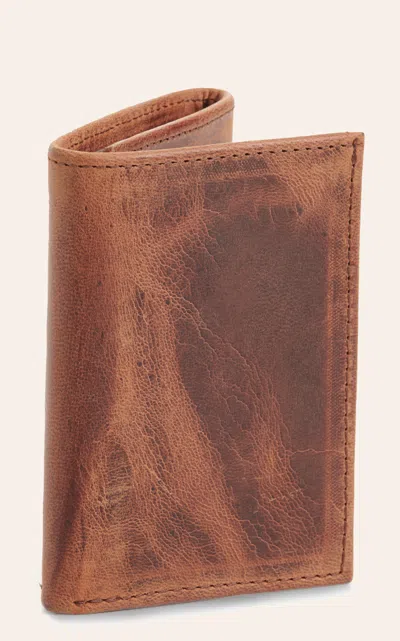 Jrc & Sons Men's Tan Mad Dog Goat Leather Trifold Wallet In Brown