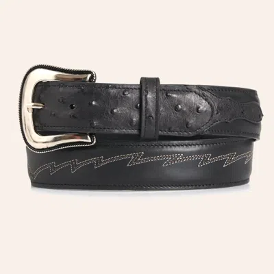 Jrc & Sons Women's Jacqueline Black Full Quill Ostrich Western Belt