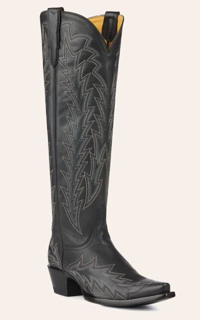 Jrc & Sons Women's Nancy Black Snip Toe Tall Cowboy Boots