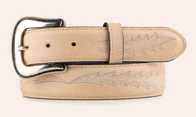 Jrc & Sons Women's Nancy Camel Boot Stitch Leather Western Belt In Brown