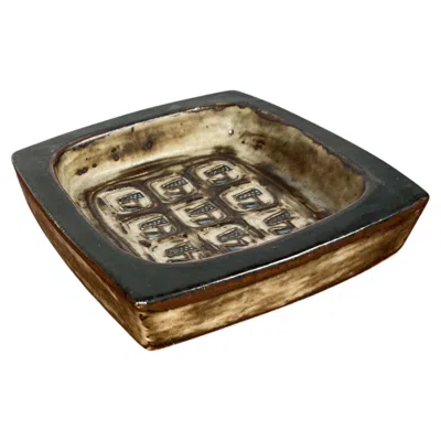 Pre-owned Jørgen Mogensen Mid-century Modern Danish Ceramic Bowl Jorgen Mogensen Royal Copenhagen In Brown
