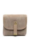 Jérôme Dreyfuss Croc-embossed Suede Wallet In Imprimé Croco Stone