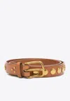 Jérôme Dreyfuss Brown Stud Belt In Brown