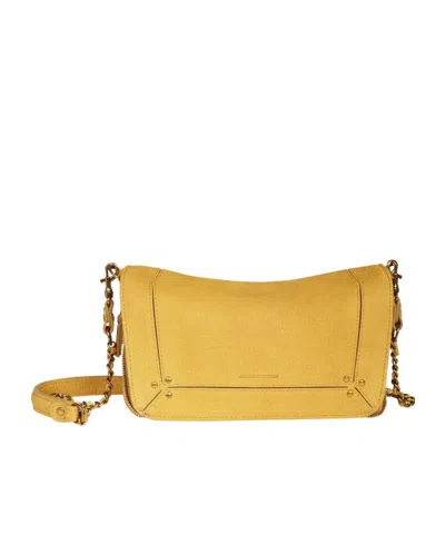 Jérôme Dreyfuss Flap Shoulder Bag In Yellow