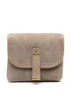Jérôme Dreyfuss Croc-embossed Suede Wallet In Imprimé Croco Stone