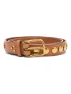 Jérôme Dreyfuss Brown Stud Belt In Chêne