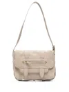 Jérôme Dreyfuss Joe Pebbled Leather Shoulder Bag In Ecru Grainé