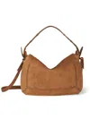 Jérôme Dreyfuss Jerome Dreyfuss Pepito Large Suede Bag In Tabac