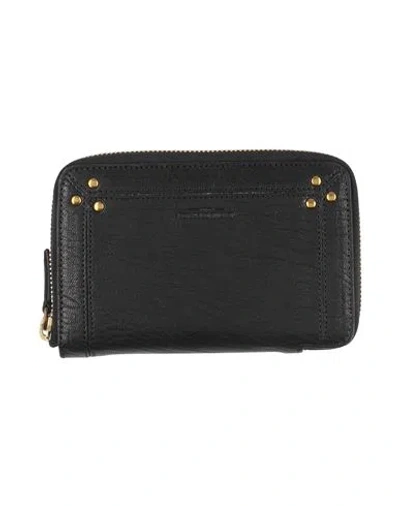 Jérôme Dreyfuss Woman Wallet Black Size - Goat Skin, Lambskin