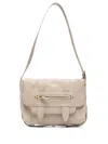 Jérôme Dreyfuss Joe Pebbled Leather Shoulder Bag In Ecru Grainé