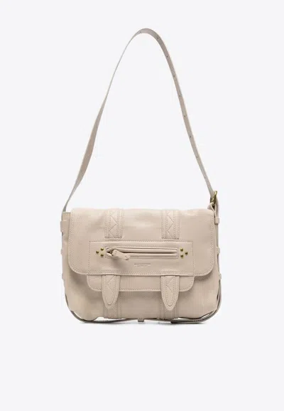 Jérôme Dreyfuss Joe Pebbled Leather Shoulder Bag In Ecru