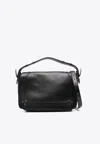 Jérôme Dreyfuss Large Pepito Calf Leather Shoulder Bag In Black