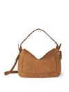 Jérôme Dreyfuss Jerome Dreyfuss Pepito Large Suede Bag In Marrón Claro