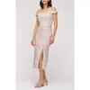 Js Collections Adalyn Floral Embroidered Off The Shoulder Cocktail Dress