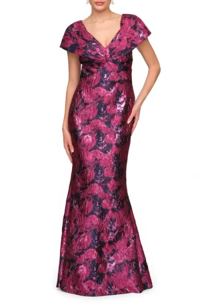 Js Collections Aurelia Mermaid Gown In Multi