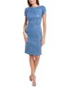 Js Collections Meli Soutache Cocktail Midi Dress In Blue