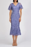 Js Collections Camila Soutache Cocktail Dress In Bleached Denim