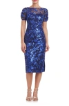 JS COLLECTIONS CLOVER SEQUIN COCKTAIL DRESS