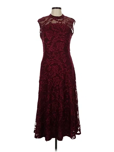 Pre-owned Js Collections Cocktail Dress In Burgundy